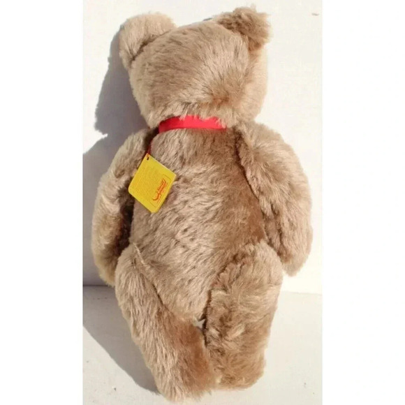 Vtg 1980s Steiff Teddy Bear Darker Brown 15 1/2" Button Plush Toy W/ Tag - Picture 2 of 2